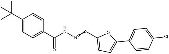 4-tert-butyl-N'-{[5-(4-chlorophenyl)-2-furyl]methylene}benzohydrazide 구조식 이미지