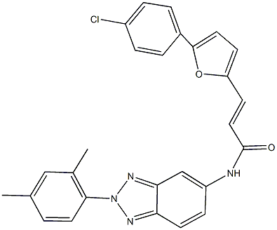 3-[5-(4-chlorophenyl)-2-furyl]-N-[2-(2,4-dimethylphenyl)-2H-1,2,3-benzotriazol-5-yl]acrylamide Structure