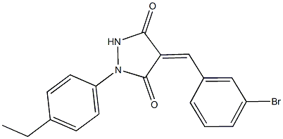 4-(3-bromobenzylidene)-1-(4-ethylphenyl)-3,5-pyrazolidinedione Structure