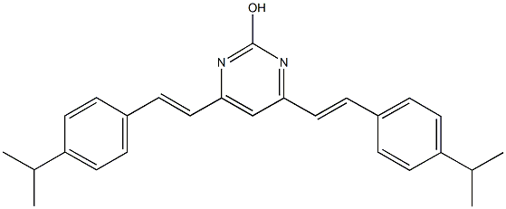 4,6-bis[2-(4-isopropylphenyl)vinyl]-2-pyrimidinol Structure