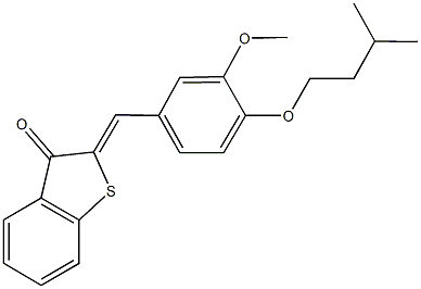 2-[4-(isopentyloxy)-3-methoxybenzylidene]-1-benzothiophen-3(2H)-one Structure