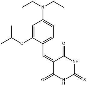 5-[4-(diethylamino)-2-isopropoxybenzylidene]-2-thioxodihydro-4,6(1H,5H)-pyrimidinedione 구조식 이미지