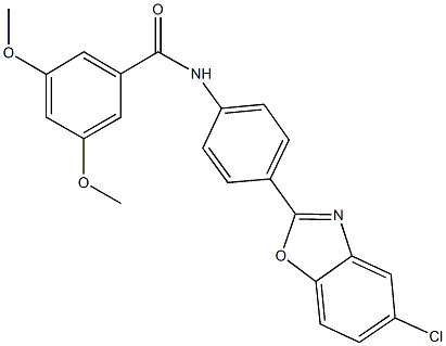 N-[4-(5-chloro-1,3-benzoxazol-2-yl)phenyl]-3,5-dimethoxybenzamide Structure