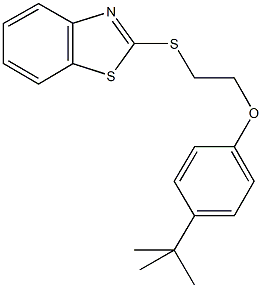 2-(1,3-benzothiazol-2-ylsulfanyl)ethyl 4-tert-butylphenyl ether 구조식 이미지