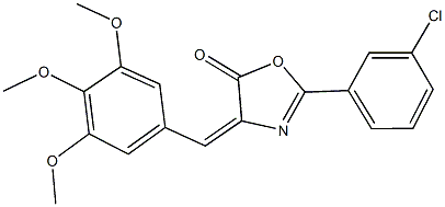 2-(3-chlorophenyl)-4-(3,4,5-trimethoxybenzylidene)-1,3-oxazol-5(4H)-one 구조식 이미지