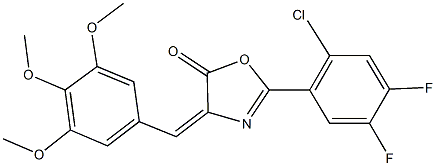 2-(2-chloro-4,5-difluorophenyl)-4-(3,4,5-trimethoxybenzylidene)-1,3-oxazol-5(4H)-one Structure