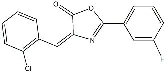 4-(2-chlorobenzylidene)-2-(3-fluorophenyl)-1,3-oxazol-5(4H)-one Structure