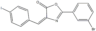 2-(3-bromophenyl)-4-(4-iodobenzylidene)-1,3-oxazol-5(4H)-one Structure