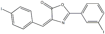 4-(4-iodobenzylidene)-2-(3-iodophenyl)-1,3-oxazol-5(4H)-one 구조식 이미지