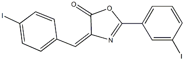 4-(4-iodobenzylidene)-2-(3-iodophenyl)-1,3-oxazol-5(4H)-one Structure