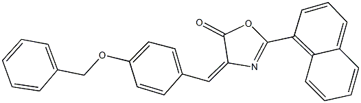 4-[4-(benzyloxy)benzylidene]-2-(1-naphthyl)-1,3-oxazol-5(4H)-one Structure