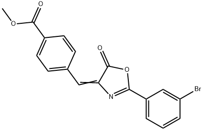 methyl 4-[(2-(3-bromophenyl)-5-oxo-1,3-oxazol-4(5H)-ylidene)methyl]benzoate Structure