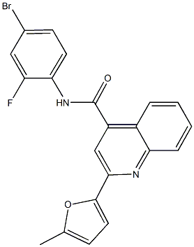 N-(4-bromo-2-fluorophenyl)-2-(5-methyl-2-furyl)-4-quinolinecarboxamide Structure