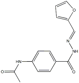 N-(4-{[2-(2-furylmethylene)hydrazino]carbonyl}phenyl)acetamide 구조식 이미지
