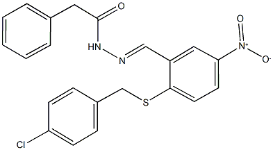 N'-{2-[(4-chlorobenzyl)sulfanyl]-5-nitrobenzylidene}-2-phenylacetohydrazide Structure