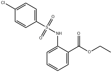 ethyl 2-{[(4-chlorophenyl)sulfonyl]amino}benzoate 구조식 이미지