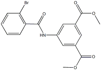 dimethyl 5-[(2-bromobenzoyl)amino]isophthalate 구조식 이미지