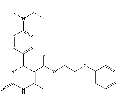 2-phenoxyethyl 4-[4-(diethylamino)phenyl]-6-methyl-2-oxo-1,2,3,4-tetrahydro-5-pyrimidinecarboxylate Structure