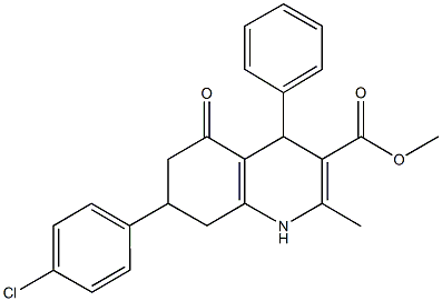 methyl 7-(4-chlorophenyl)-2-methyl-5-oxo-4-phenyl-1,4,5,6,7,8-hexahydro-3-quinolinecarboxylate 구조식 이미지