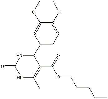 pentyl 4-(3,4-dimethoxyphenyl)-6-methyl-2-oxo-1,2,3,4-tetrahydro-5-pyrimidinecarboxylate 구조식 이미지