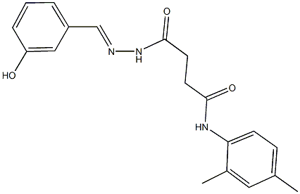 N-(2,4-dimethylphenyl)-4-[2-(3-hydroxybenzylidene)hydrazino]-4-oxobutanamide 구조식 이미지