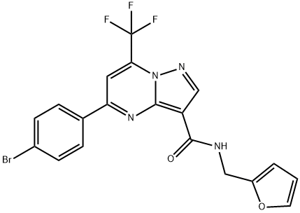 5-(4-bromophenyl)-N-(2-furylmethyl)-7-(trifluoromethyl)pyrazolo[1,5-a]pyrimidine-3-carboxamide Structure