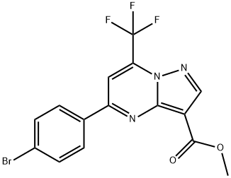 methyl 5-(4-bromophenyl)-7-(trifluoromethyl)pyrazolo[1,5-a]pyrimidine-3-carboxylate Structure