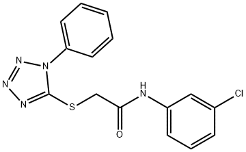 N-(3-chlorophenyl)-2-[(1-phenyl-1H-tetraazol-5-yl)sulfanyl]acetamide Structure