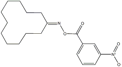 cyclododecanone O-{3-nitrobenzoyl}oxime 구조식 이미지