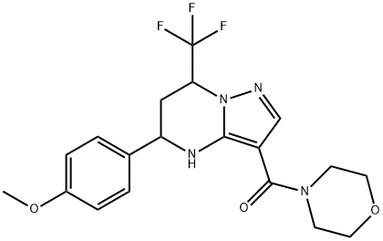 5-(4-methoxyphenyl)-3-(4-morpholinylcarbonyl)-7-(trifluoromethyl)-4,5,6,7-tetrahydropyrazolo[1,5-a]pyrimidine Structure