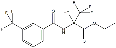 ethyl 3,3,3-trifluoro-2-hydroxy-2-{[3-(trifluoromethyl)benzoyl]amino}propanoate Structure