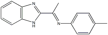 N-[1-(1H-benzimidazol-2-yl)ethylidene]-N-(4-methylphenyl)amine 구조식 이미지