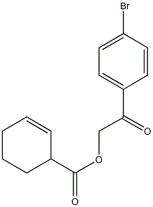 2-(4-bromophenyl)-2-oxoethyl 2-cyclohexene-1-carboxylate Structure