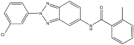 N-[2-(3-chlorophenyl)-2H-1,2,3-benzotriazol-5-yl]-2-methylbenzamide Structure