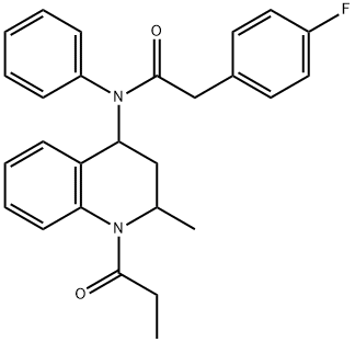 2-(4-fluorophenyl)-N-(2-methyl-1-propionyl-1,2,3,4-tetrahydroquinolin-4-yl)-N-phenylacetamide Structure