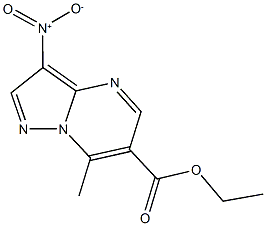 ethyl 3-nitro-7-methylpyrazolo[1,5-a]pyrimidine-6-carboxylate Structure