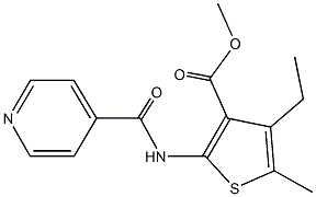 methyl 4-ethyl-2-(isonicotinoylamino)-5-methyl-3-thiophenecarboxylate Structure