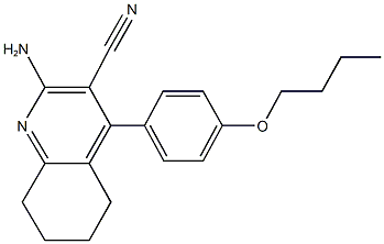 2-amino-4-(4-butoxyphenyl)-5,6,7,8-tetrahydro-3-quinolinecarbonitrile Structure