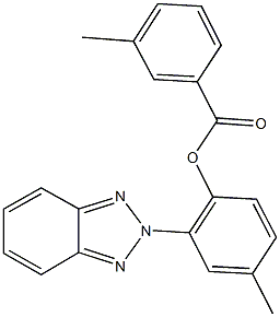 2-(2H-1,2,3-benzotriazol-2-yl)-4-methylphenyl 3-methylbenzoate 구조식 이미지