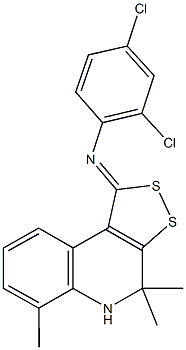 N-(2,4-dichlorophenyl)-N-(4,4,6-trimethyl-4,5-dihydro-1H-[1,2]dithiolo[3,4-c]quinolin-1-ylidene)amine 구조식 이미지