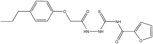 N-({2-[(4-propylphenoxy)acetyl]hydrazino}carbothioyl)-2-furamide 구조식 이미지