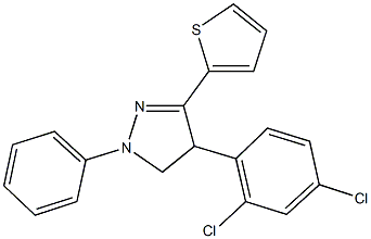 4-(2,4-dichlorophenyl)-1-phenyl-3-(2-thienyl)-4,5-dihydro-1H-pyrazole Structure