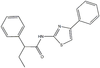 2-phenyl-N-(4-phenyl-1,3-thiazol-2-yl)butanamide 구조식 이미지