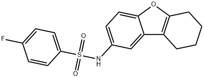 4-fluoro-N-(6,7,8,9-tetrahydrodibenzo[b,d]furan-2-yl)benzenesulfonamide 구조식 이미지