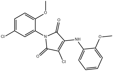 3-chloro-1-(5-chloro-2-methoxyphenyl)-4-(2-methoxyanilino)-1H-pyrrole-2,5-dione Structure