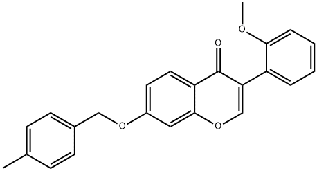 3-(2-methoxyphenyl)-7-[(4-methylbenzyl)oxy]-4H-chromen-4-one 구조식 이미지