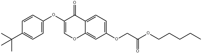 pentyl {[3-(4-tert-butylphenoxy)-4-oxo-4H-chromen-7-yl]oxy}acetate 구조식 이미지