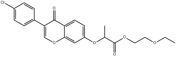 2-ethoxyethyl 2-{[3-(4-chlorophenyl)-4-oxo-4H-chromen-7-yl]oxy}propanoate Structure