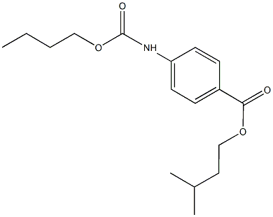 isopentyl 4-[(butoxycarbonyl)amino]benzoate 구조식 이미지