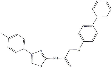 2-([1,1'-biphenyl]-4-yloxy)-N-[4-(4-methylphenyl)-1,3-thiazol-2-yl]acetamide Structure